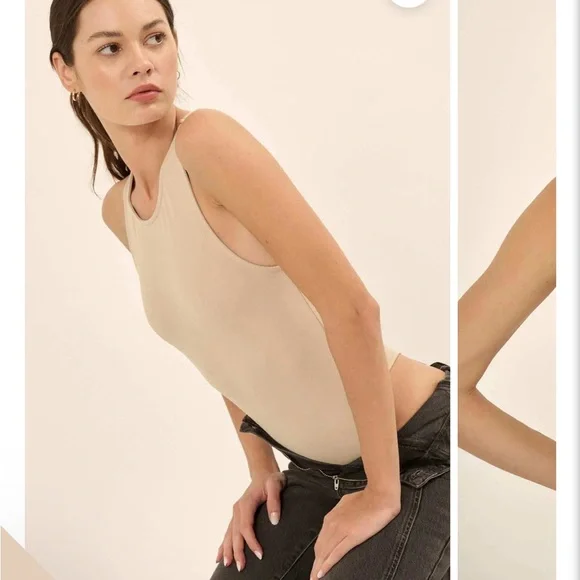 Promise Lifted Fit Sleeveless Racerback Tank Bodysuit - Picture 2 of 6